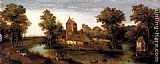 Abel Grimmer A moated tower with farmhouses painting